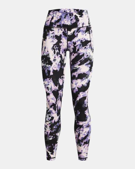 Under Armour Womens Medium Fitted Black/Purple Camo Work Out Pant